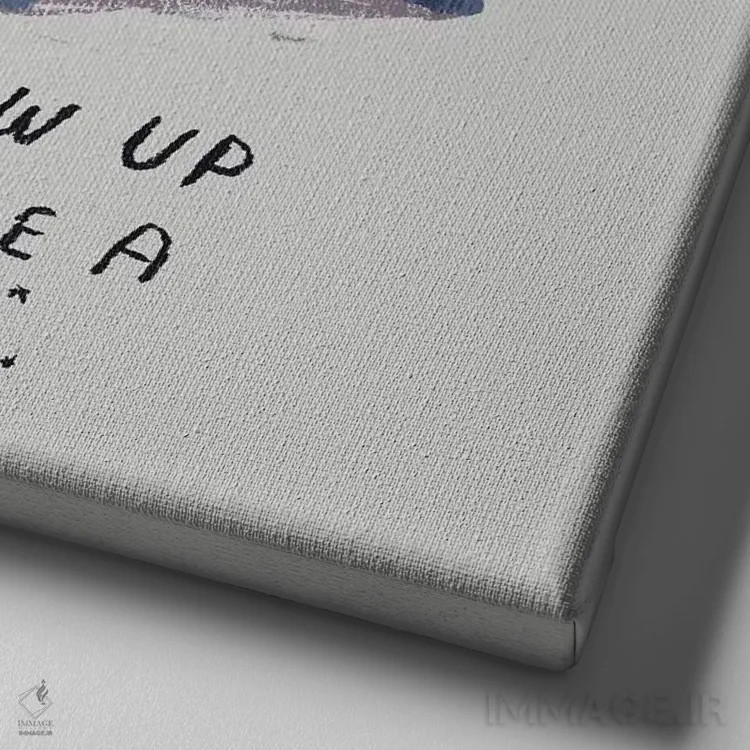 تابلو دکوراتیو پری دریایی اثر لوئیس روسکوش - نمای نزدیک بافت بوم