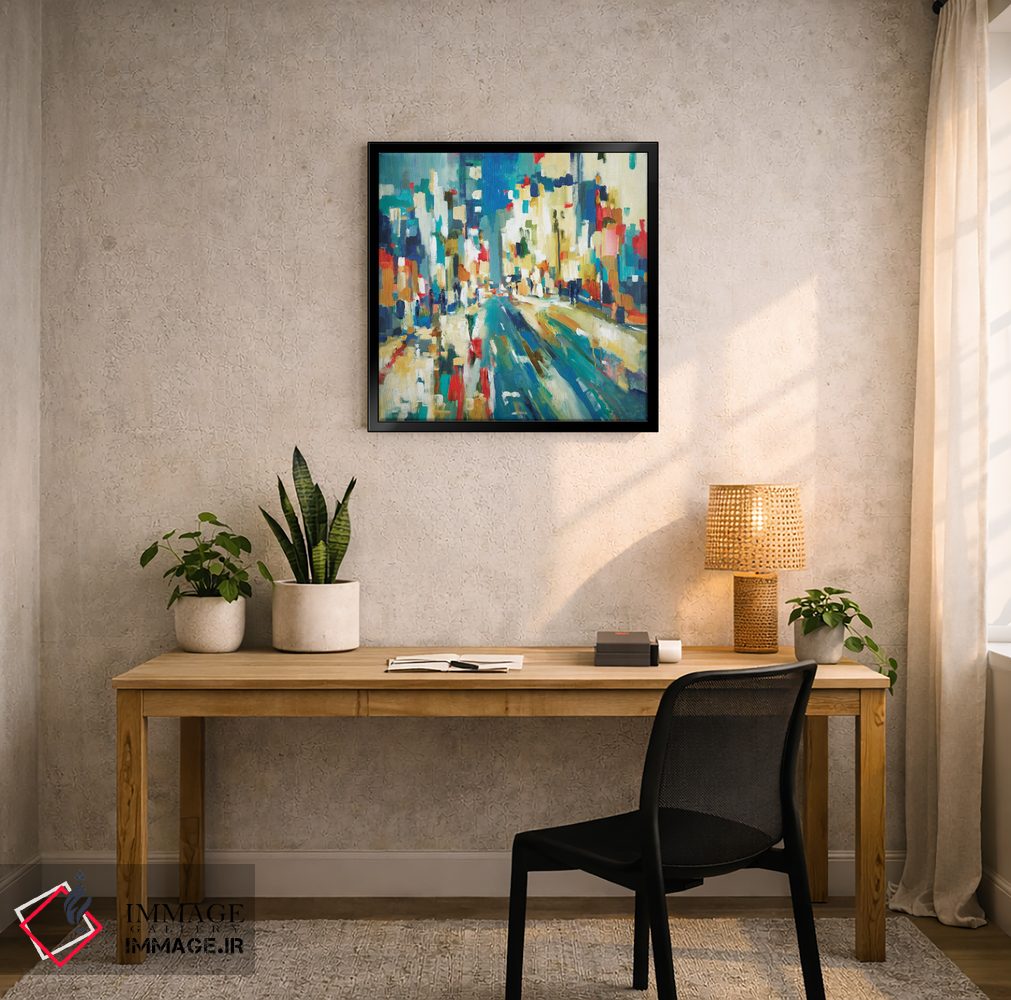 تابلو انتزاعی ضرباهنگ شهری اثر لیزا ریجرز - D6B