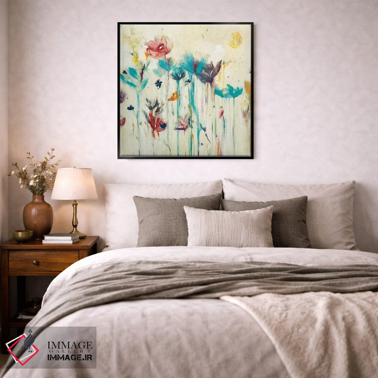 تابلو دکوراتیو پاشش گل یک اثر لیزا ریجرز - D3B