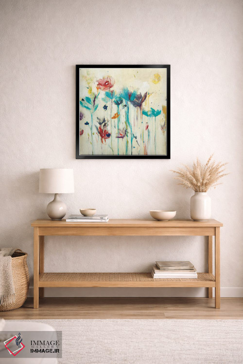 تابلو دکوراتیو پاشش گل یک اثر لیزا ریجرز - D5B