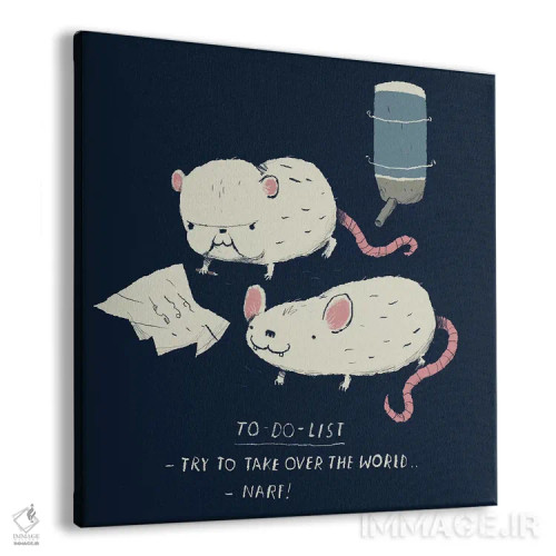 تابلو دکوراتیو لیست کارهای پینکی و برین اثر لوئیس روسکوش - نمای پرسپکتیو محصول