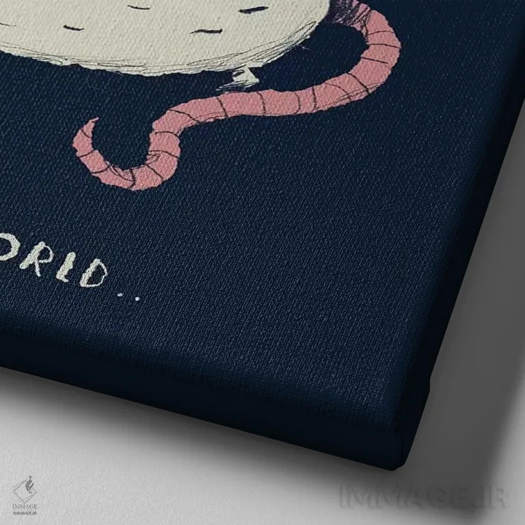 تابلو دکوراتیو لیست کارهای پینکی و برین اثر لوئیس روسکوش - نمای نزدیک بافت بوم