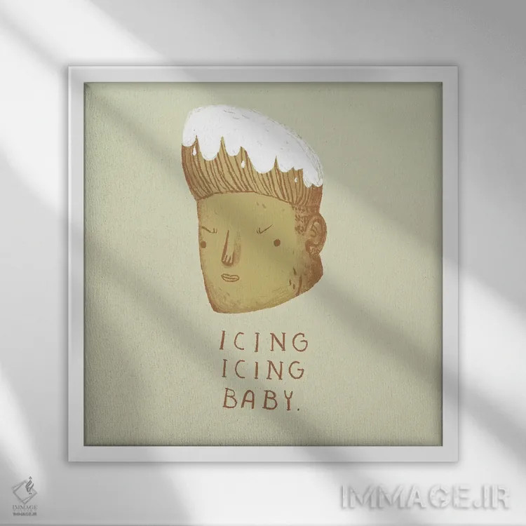 تابلو دکوراتیو روکش اثر لوئیس روسکوش - نمای قابدار سفید