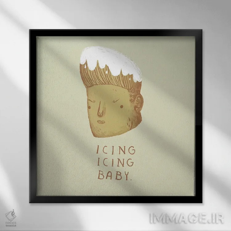 تابلو دکوراتیو روکش اثر لوئیس روسکوش - نمای قابدار مشکی