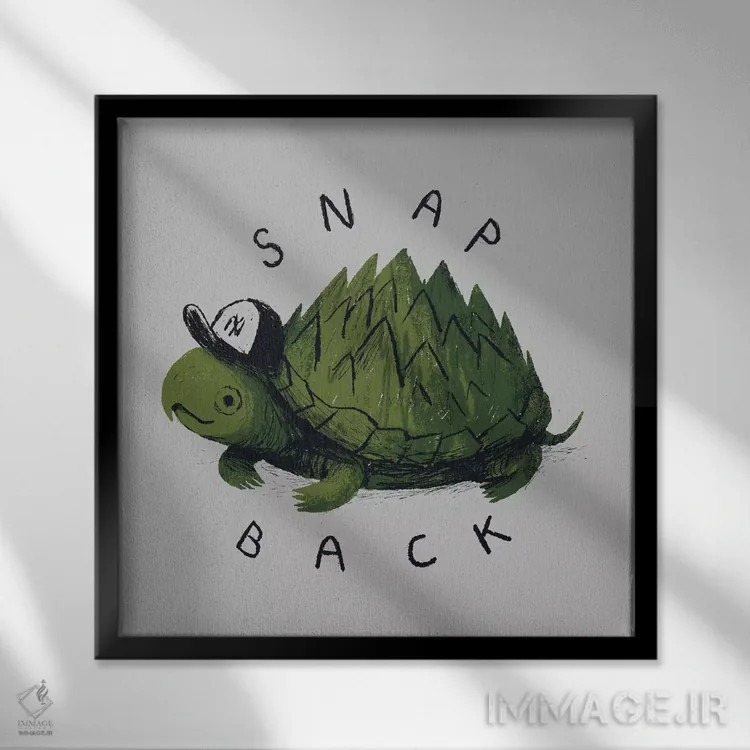 تابلو دکوراتیو کلاه کپ یا بازگشت سریع اثر لوئیس روسکوش - نمای قابدار مشکی