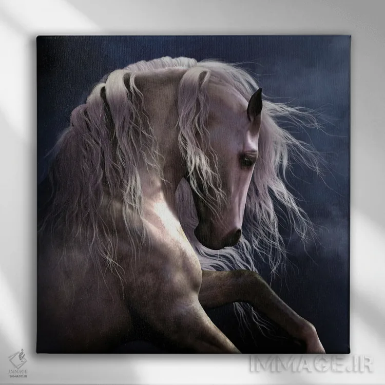 تابلو دکوراتیو شبح نقره ای ۲ اثر لوری پرایندل - نمای روبهرو روی دیوار