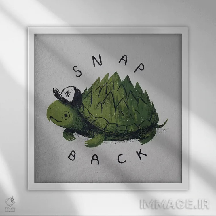 تابلو دکوراتیو کلاه کپ یا بازگشت سریع اثر لوئیس روسکوش - نمای قابدار سفید