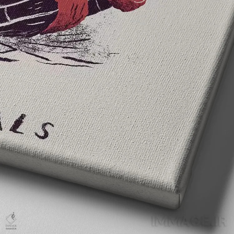 تابلو دکوراتیو اهداف اختاپوسی اثر لوئیس روسکوش - نمای نزدیک بافت بوم