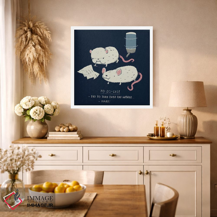 تابلو دکوراتیو لیست کارهای پینکی و برین اثر لوئیس روسکوش - D1W