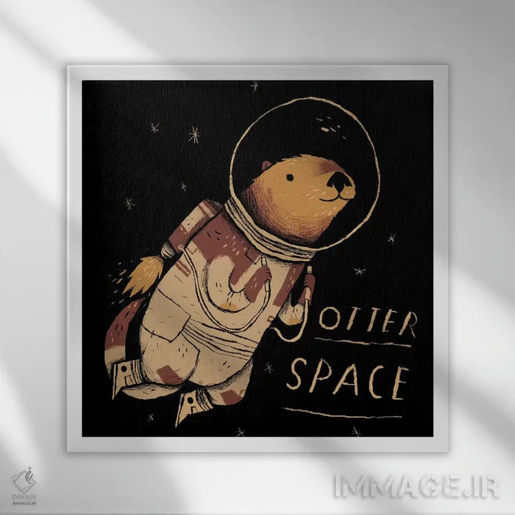 تابلو دکوراتیو فضای سمور اثر لوئیس روسکوش - نمای قابدار سفید