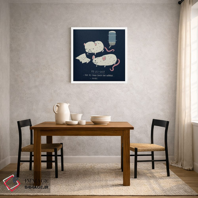 تابلو دکوراتیو لیست کارهای پینکی و برین اثر لوئیس روسکوش - D2W