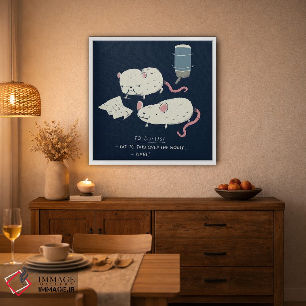 تابلو دکوراتیو لیست کارهای پینکی و برین اثر لوئیس روسکوش - D3W