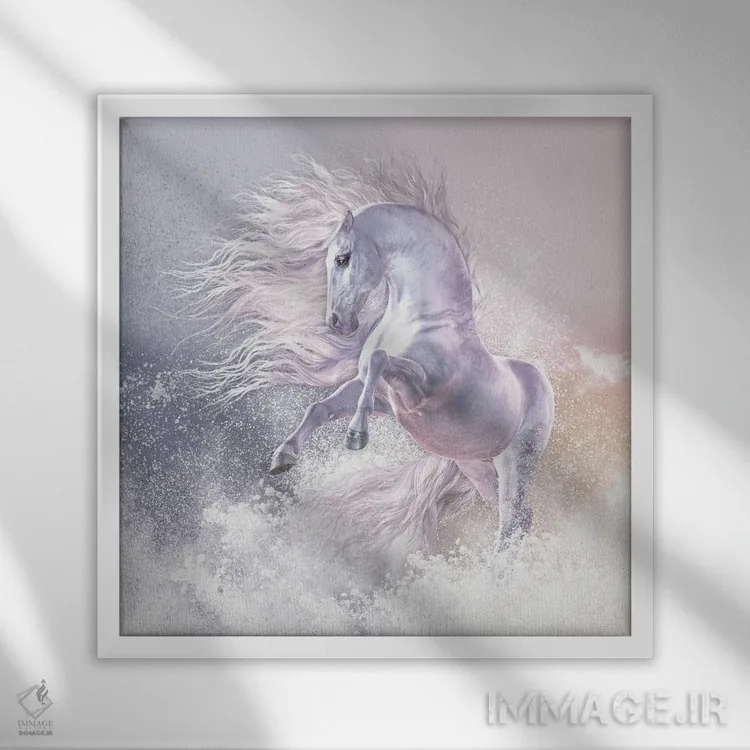 تابلو دکوراتیو شبح برفی اثر لوری پرایندل - نمای قابدار سفید