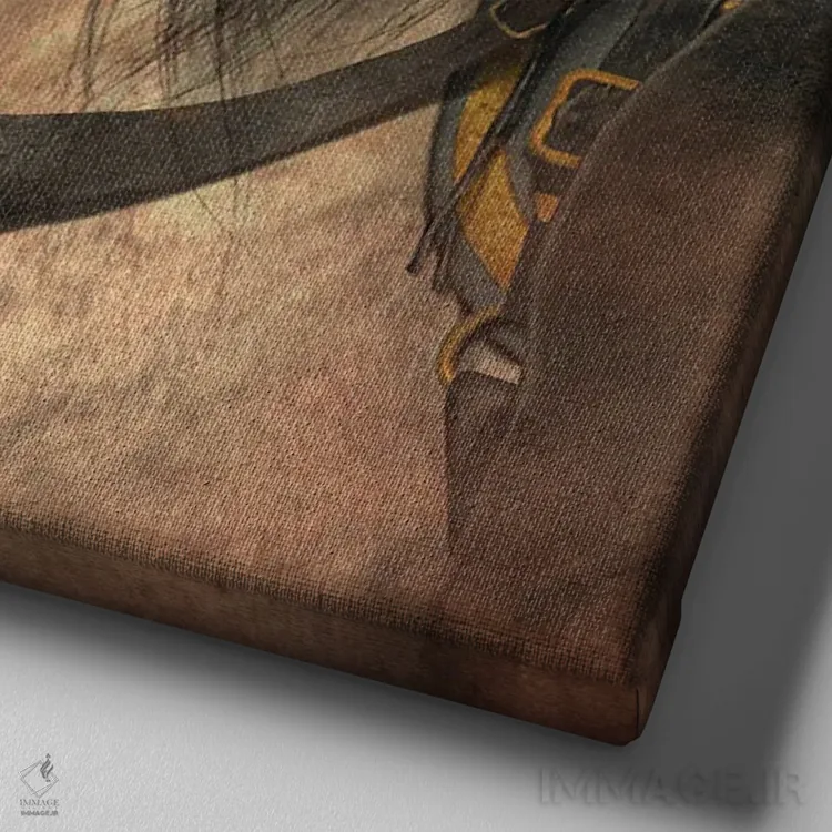 تابلو دکوراتیو مسافر اثر لوری پرایندل - نمای نزدیک بافت بوم