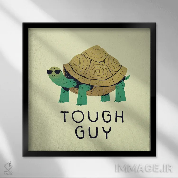 تابلو دکوراتیو مرد سرسخت اثر لوئیس روسکوش - نمای قابدار مشکی