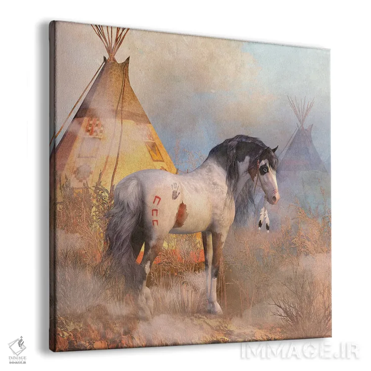 تابلو دکوراتیو جنگجوی سحرگاه اثر لوری پرایندل - نمای پرسپکتیو محصول