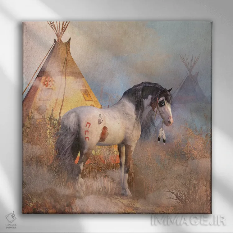 تابلو دکوراتیو جنگجوی سحرگاه اثر لوری پرایندل - نمای روبهرو روی دیوار