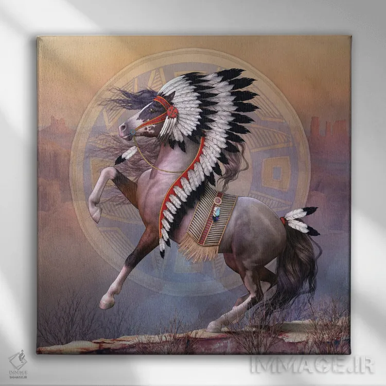 تابلو دکوراتیو سردست جنگی اثر لوری پرایندل - نمای روبهرو روی دیوار