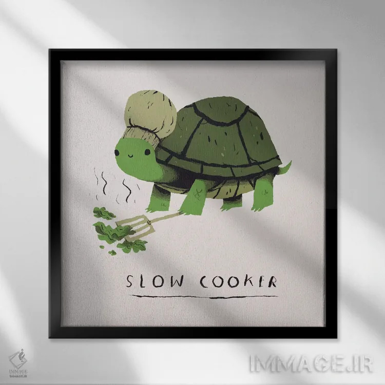 تابلو دکوراتیو پزنده آرام پز اثر لوئیس روسکوش - نمای قابدار مشکی