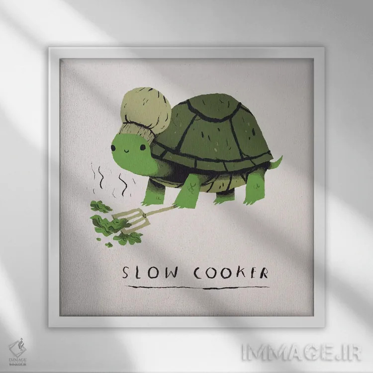 تابلو دکوراتیو پزنده آرام پز اثر لوئیس روسکوش - نمای قابدار سفید