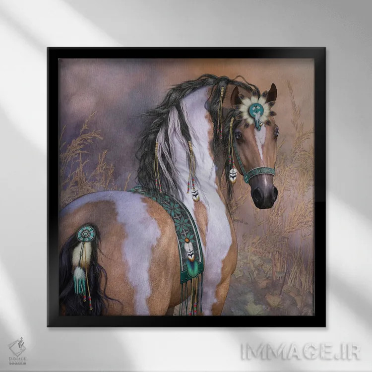 تابلو دکوراتیو دختر باد اثر لوری پرایندل - نمای قابدار مشکی