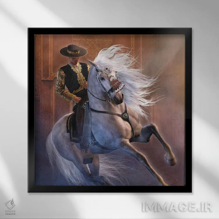 تابلو دکوراتیو ال واکرو اثر لوری پرایندل - نمای قابدار مشکی