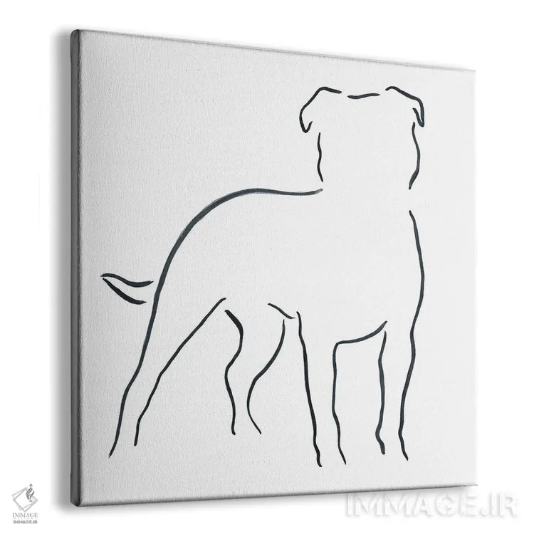 تابلو مینیمال استفوردشایر بول تریر اثر لزلی بیشاپ - نمای پرسپکتیو محصول