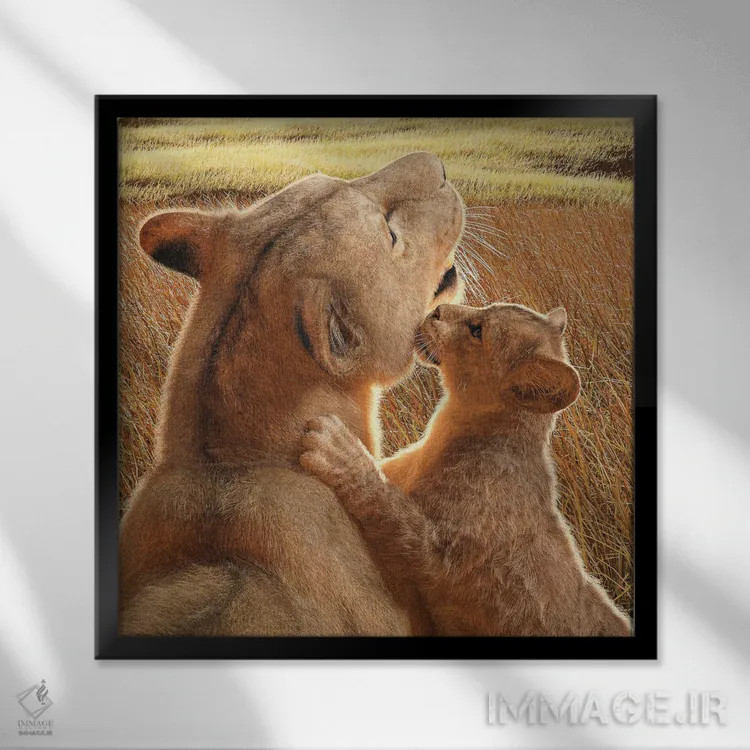 تابلو دکوراتیو پیوند اثر لوری پرایندل - نمای قابدار مشکی