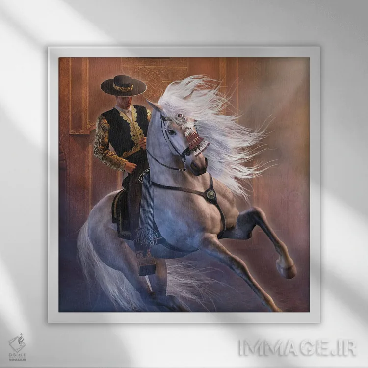 تابلو دکوراتیو ال واکرو اثر لوری پرایندل - نمای قابدار سفید