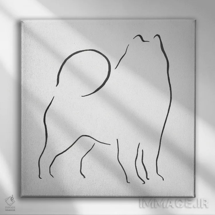 تابلو مینیمال ساموید اثر لزلی بیشاپ - نمای روبهرو روی دیوار