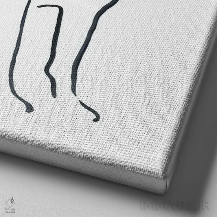 تابلو مینیمال بوستون تریر اثر لزلی بیشاپ - نمای نزدیک بافت بوم