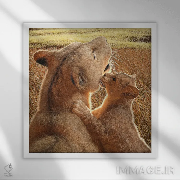 تابلو دکوراتیو پیوند اثر لوری پرایندل - نمای قابدار سفید