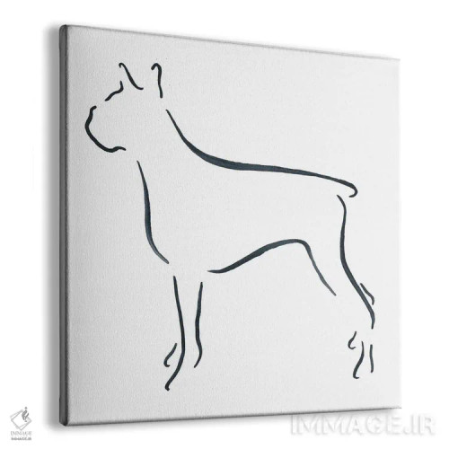 تابلو مینیمال باکسر اثر لزلی بیشاپ - نمای پرسپکتیو محصول