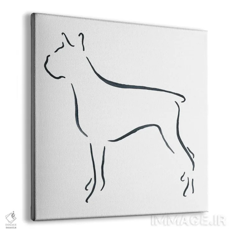 تابلو مینیمال باکسر اثر لزلی بیشاپ - نمای پرسپکتیو محصول