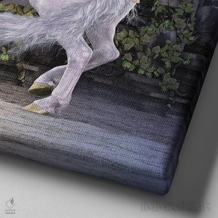 تابلو دکوراتیو گونوال اثر لوری پرایندل - نمای نزدیک بافت بوم