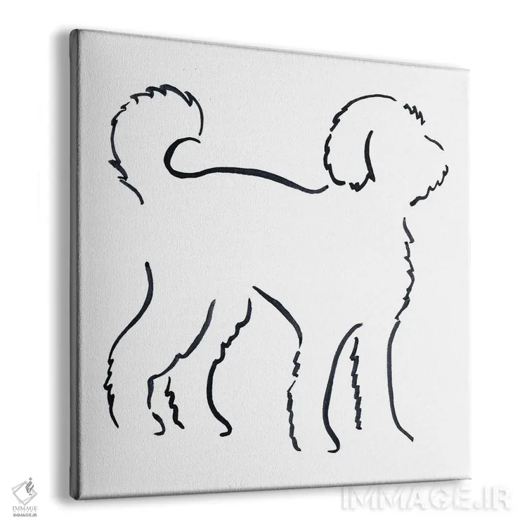 تابلو مینیمال لابرادودل اثر لزلی بیشاپ - نمای پرسپکتیو محصول