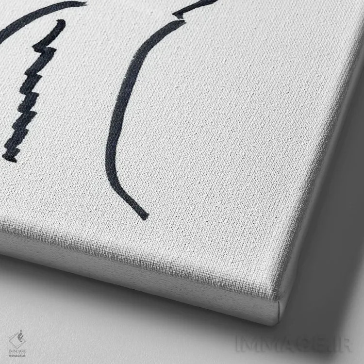 تابلو مینیمال لابرادودل اثر لزلی بیشاپ - نمای نزدیک بافت بوم