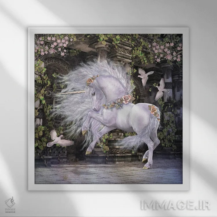 تابلو دکوراتیو گونوال اثر لوری پرایندل - نمای قابدار سفید