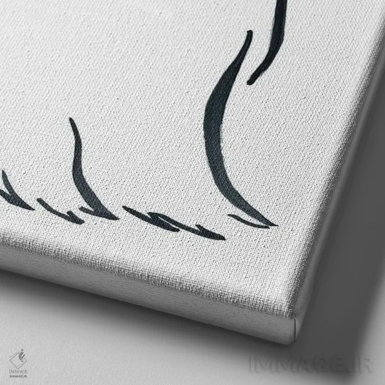 تابلو مینیمال یورکشایر تریر مو بلند اثر لزلی بیشاپ - نمای نزدیک بافت بوم