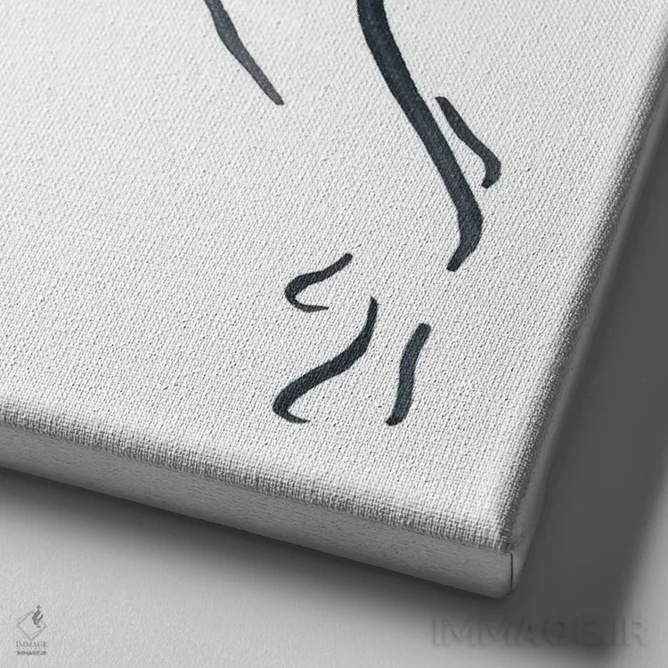 تابلو مینیمال باکسر اثر لزلی بیشاپ - نمای نزدیک بافت بوم