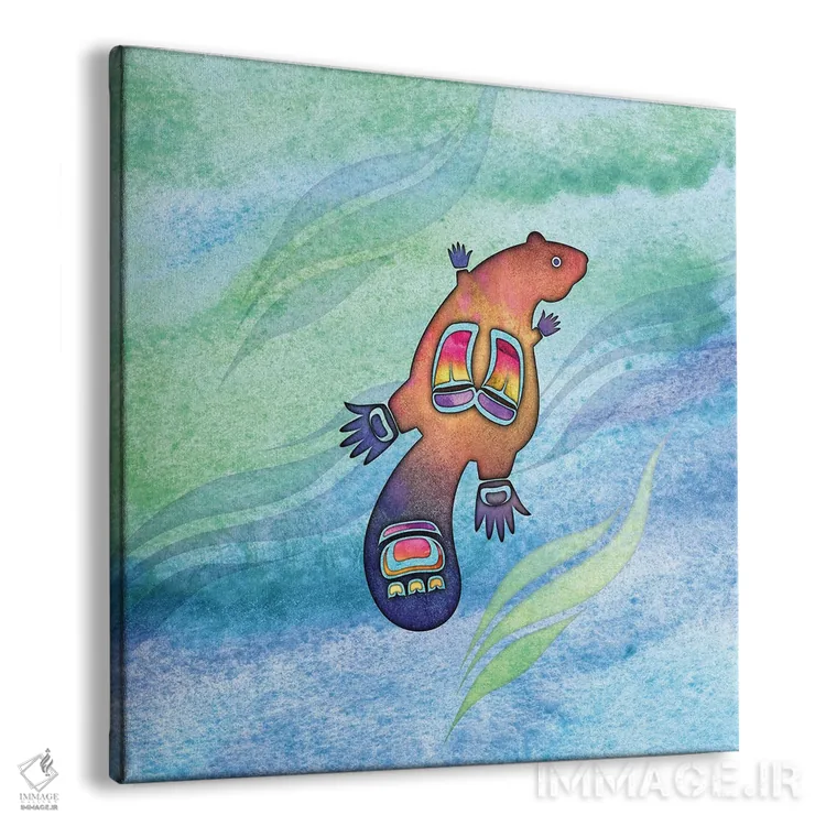 تابلو دکوراتیو سگ آبی نقاشی شده اثر لوری پرایندل - نمای پرسپکتیو محصول