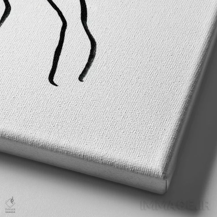 تابلو مینیمال لابرادور رتریور اثر لزلی بیشاپ - نمای نزدیک بافت بوم