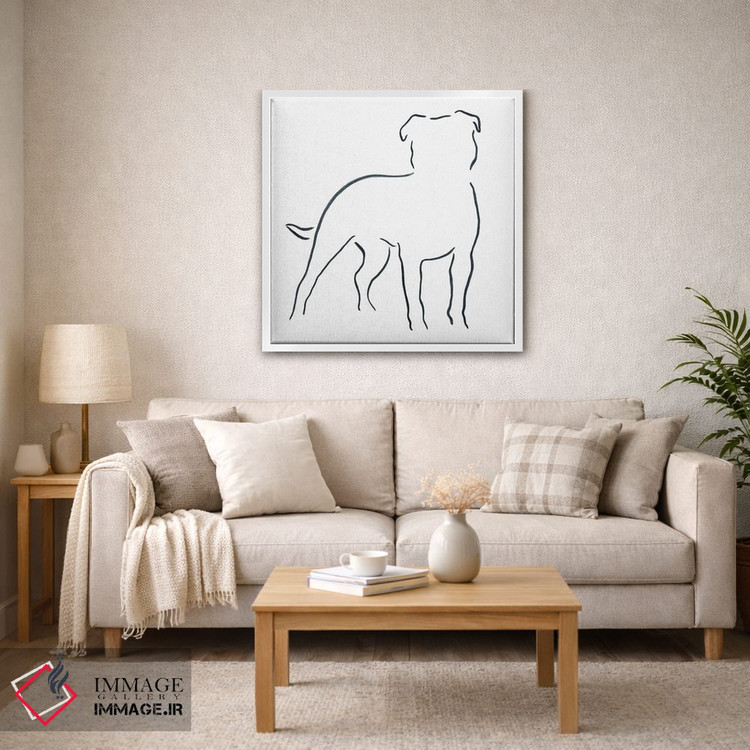 تابلو مینیمال استفوردشایر بول تریر اثر لزلی بیشاپ - D2W