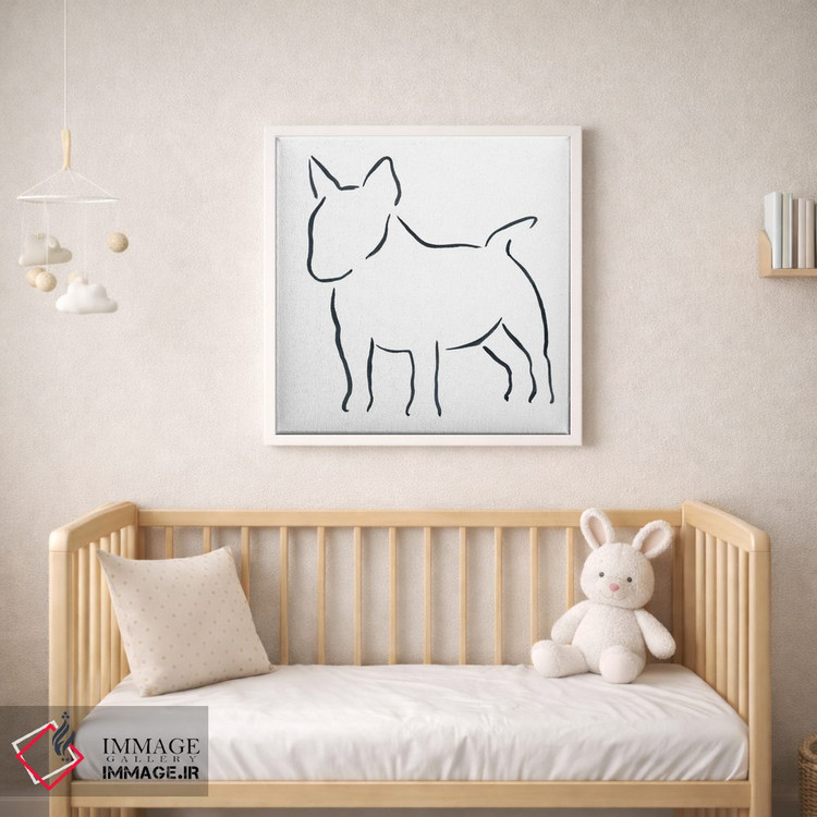 تابلو مینیمال بول تریر مینیاتوری اثر لزلی بیشاپ - D1W