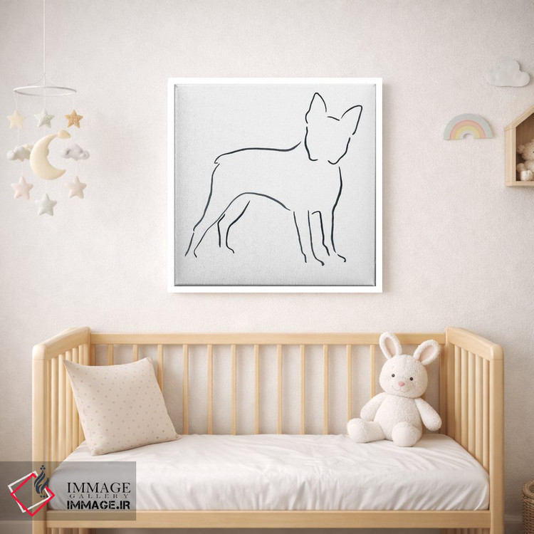 تابلو مینیمال بوستون تریر اثر لزلی بیشاپ - D1W