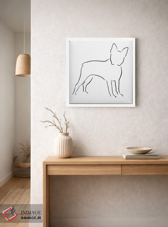 تابلو مینیمال بوستون تریر اثر لزلی بیشاپ - D2W