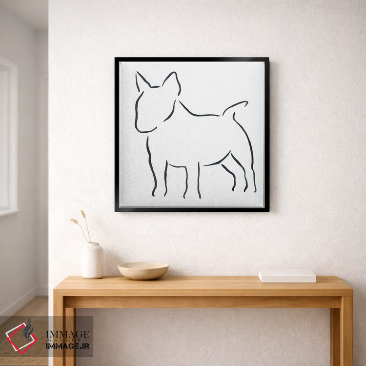 تابلو مینیمال بول تریر مینیاتوری اثر لزلی بیشاپ - D2B