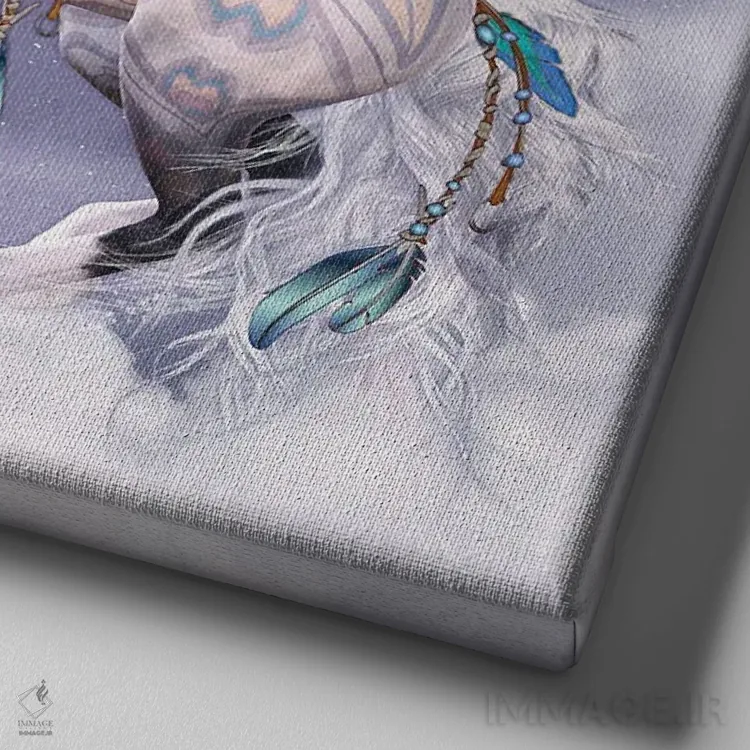 تابلو دکوراتیو رقصنده ابرها اثر لوری پرایندل - نمای نزدیک بافت بوم