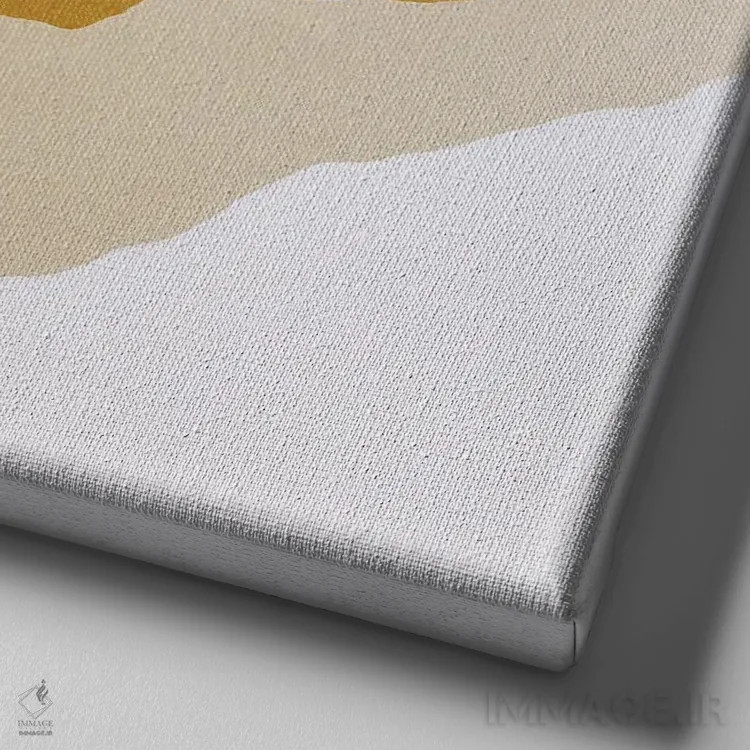 تابلو مینیمال ساحل اثر لورا ولشانس - نمای نزدیک بافت بوم