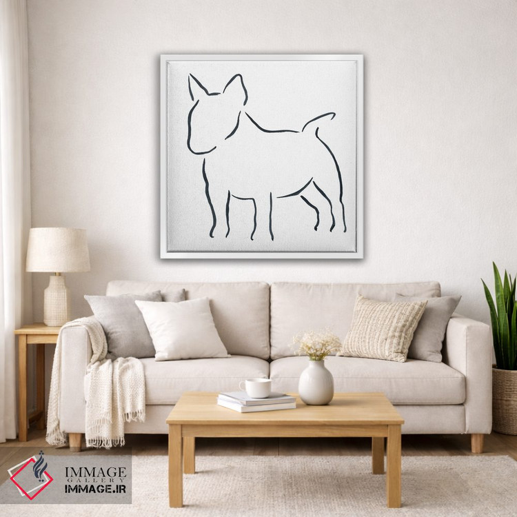 تابلو مینیمال بول تریر مینیاتوری اثر لزلی بیشاپ - D3W